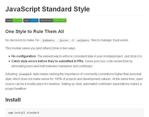WebDesign Un style pour un code standard en JavaScript - JavaScript Standard Style