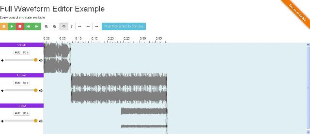 WebDesign Un éditeur Multipiste Audio écrit en JavaScript - Waveform playlist