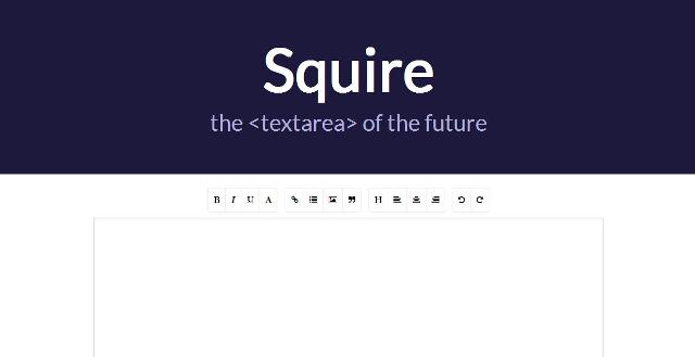 WebDesign Un éditeur de texte HTML5 puissant et léger - Squire