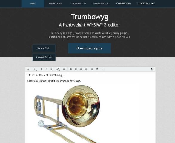 WebDesign Un éditeur plugin jQuery WYSIWYG léger et personnalisable  - Trumbowyg