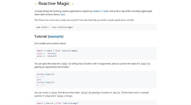 WebDesign Une Bibliothèque JavaScript pour construire facilement des applications complexes - Reactive Magic