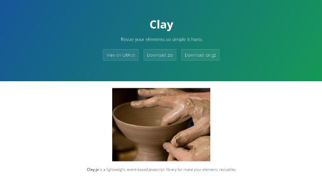 WebDesign Une Bibliothèque qui permet de redimensionner les éléments simplement - Clay.js