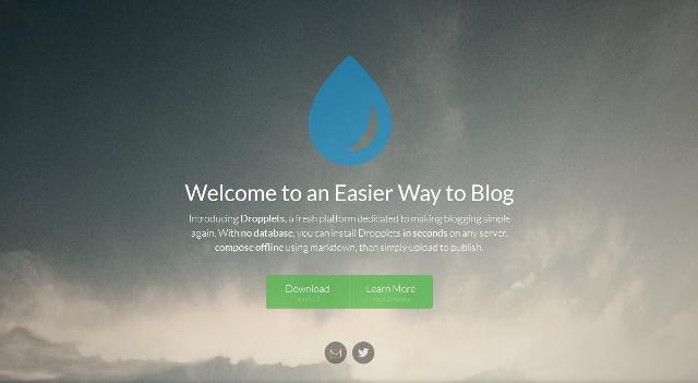 WebDesign Une Plateforme minimaliste de marques pages pour blogs - Dropplets 