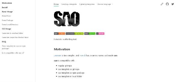 WebDesign Une aide au lancement de nouveaux projets JavaScript - Sao