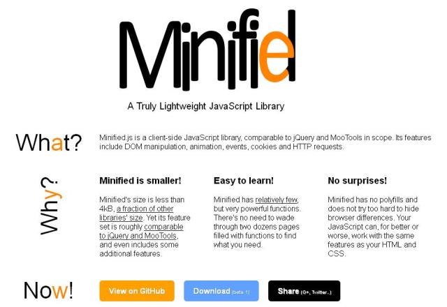 WebDesign Une alternative minuscule à jQuery - Minified.js