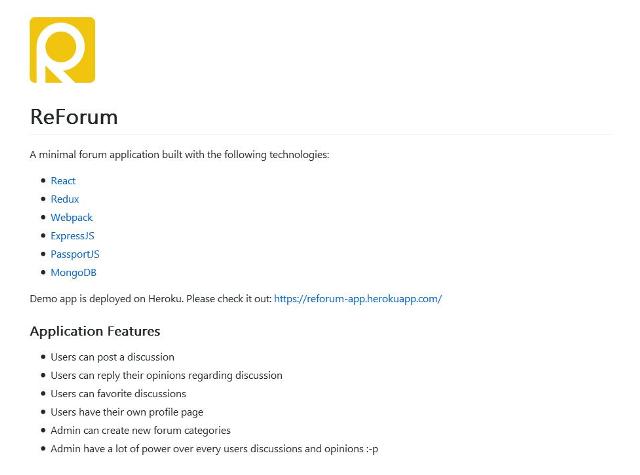 WebDesign Une application JavaScript de Forum - ReForum