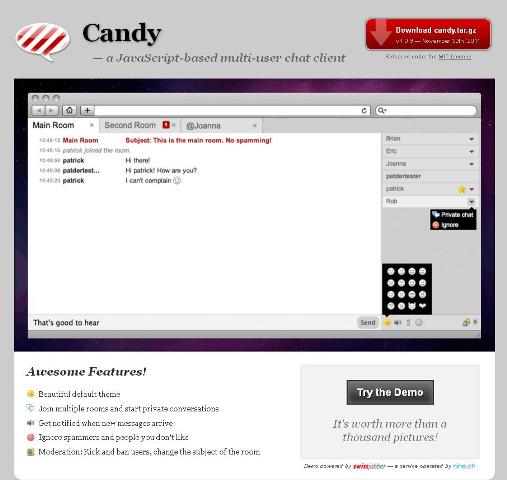 WebDesign Une application de Chat codé en JavaScript - Candy