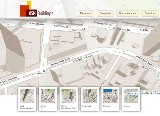 WebDesign Une bibliothèque JavaScript afficher les bâtiments en 3D sur les cartes - OSM Buildings
