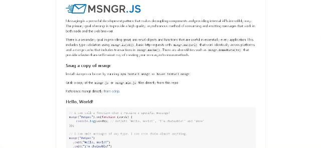 WebDesign Une bibliothèque JavaScript de messagerie asynchrone pour Node - msngr.js