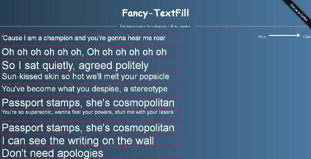 WebDesign Une bibliothèque JavaScript pour adapter la taille du texte à son contenant - fancy-textfill