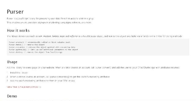 WebDesign Une bibliothèque JavaScript pour enregistrer les données de vos visiteurs - Purser