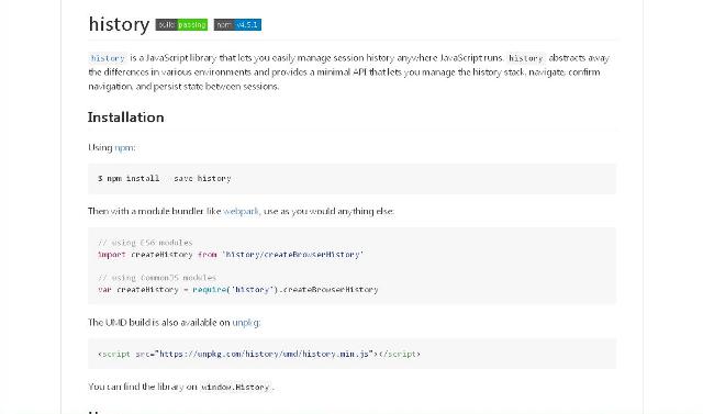 WebDesign Une bibliothèque JavaScript pour gérer lhistorique - History