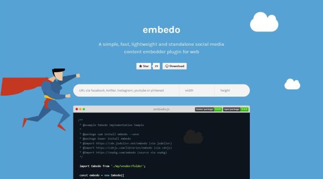 WebDesign Une bibliothèque JavaScript pour intégrer du contenu de médias sociaux - Embedo