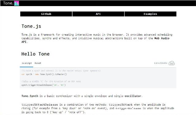 WebDesign Une bibliothèque JavaScript pour jouer de la musique avec votre navigateur - Tone.js