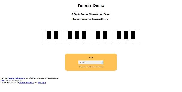 WebDesign Une bibliothèque audio pour micro-intervalles JavaScript - Tune.js 