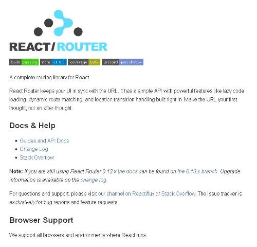WebDesign Une bibliothèque de routage complet pour React - React-router