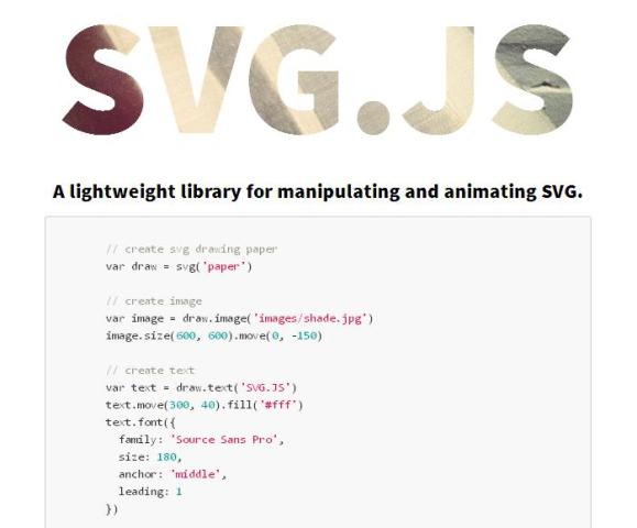 WebDesign Une bibliothèque pour manipuler et animer facilement des vectoriels - SVG.js