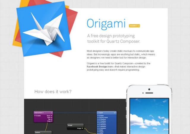 WebDesign Une boîte à outils de conception de prototype gratuite pour Quartz - Origami