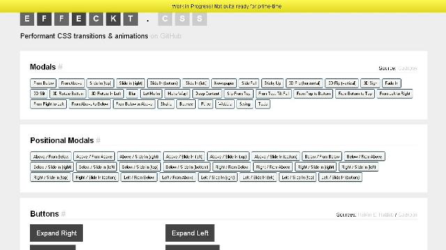 WebDesign Une collection danimations et de transitions perfomantes en CSS - Effeckt.css