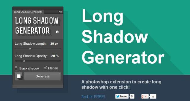 WebDesign Une extension Photoshop gratuite - Long Shadows Generator