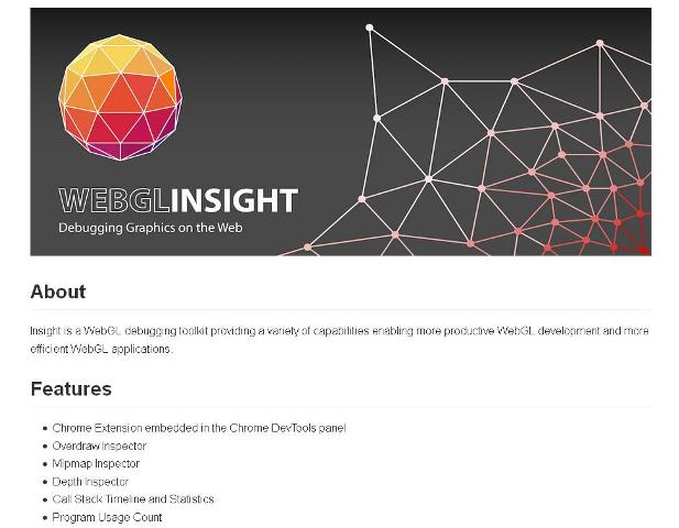 WebDesign Une extension codé en JavaScript Chrome pour le débuggage de WebGL - Insight
