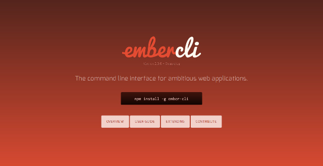 WebDesign Une interface de ligne de commande pour emberjs - ember-cli