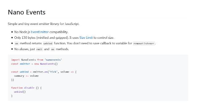 WebDesign Une micro bibliothèque JavaScript pour émettre de simples événements - nanoevents