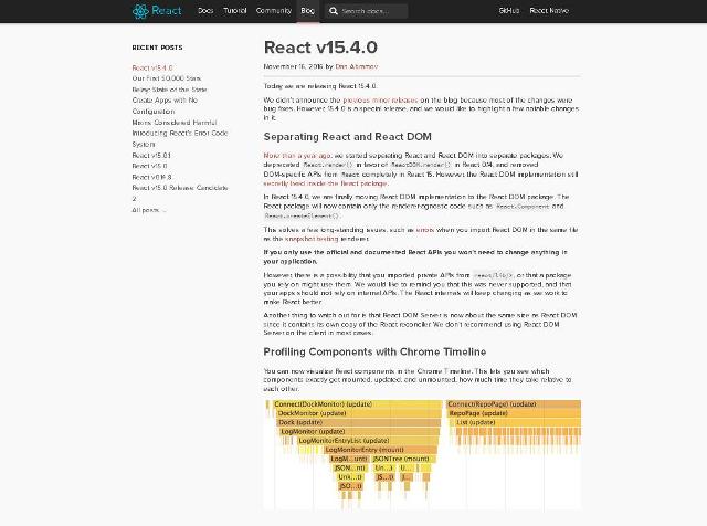 WebDesign Une nouvelle version de la célèbre bibliothèque JavaScript React vient de sortir