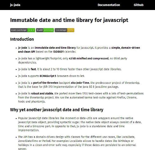 WebDesign Une petite bibliothèque JavaScript pour la gestion des dates et du temps - js-joda