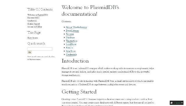 WebDesign Une solution de stockage sans connection avec synchronisation à postériori - PlasmidDB