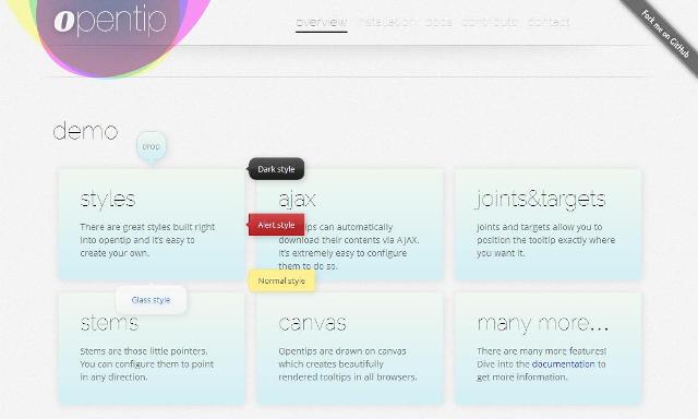 WebDesign Utilisation des info-bulles en Javascript - Opentip