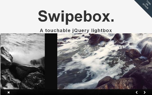 WebDesign Visionneuse jQuery avec support tactile - Swipebox