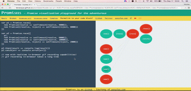 WebDesign Visualisation originale de votre code JavaScript - Promise