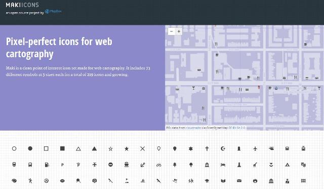 WebDesign un ensemble dIcônes gratuit de Point dIntérêt - Maki