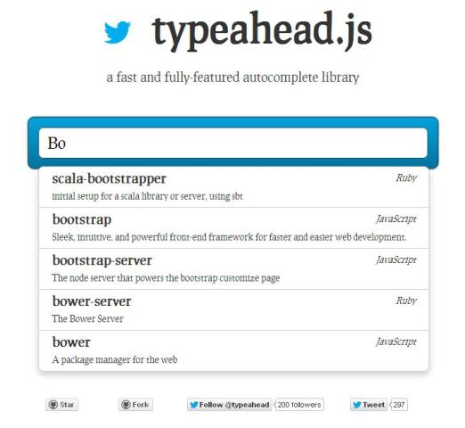 WebDesign un plugin jQuery de saisie semi-automatique par Twitter - Typeahead.js