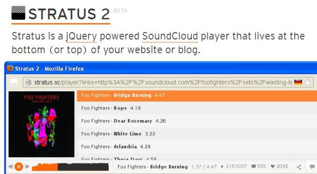 Webdesign Un Widget SoundCloud pour jouer de la musique sur vos sites web - Stratus